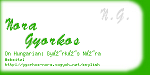 nora gyorkos business card